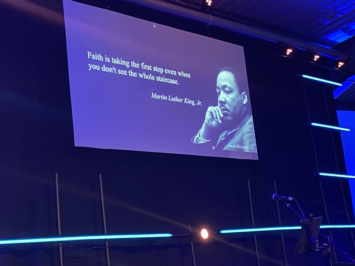 AndyChapman48's tweet photo. Great MLK quote ⁦@RiversideVC⁩ this morning: “Faith is taking the first step even when you don’t see the whole staircase” https://t.co/JqFSlW136q
