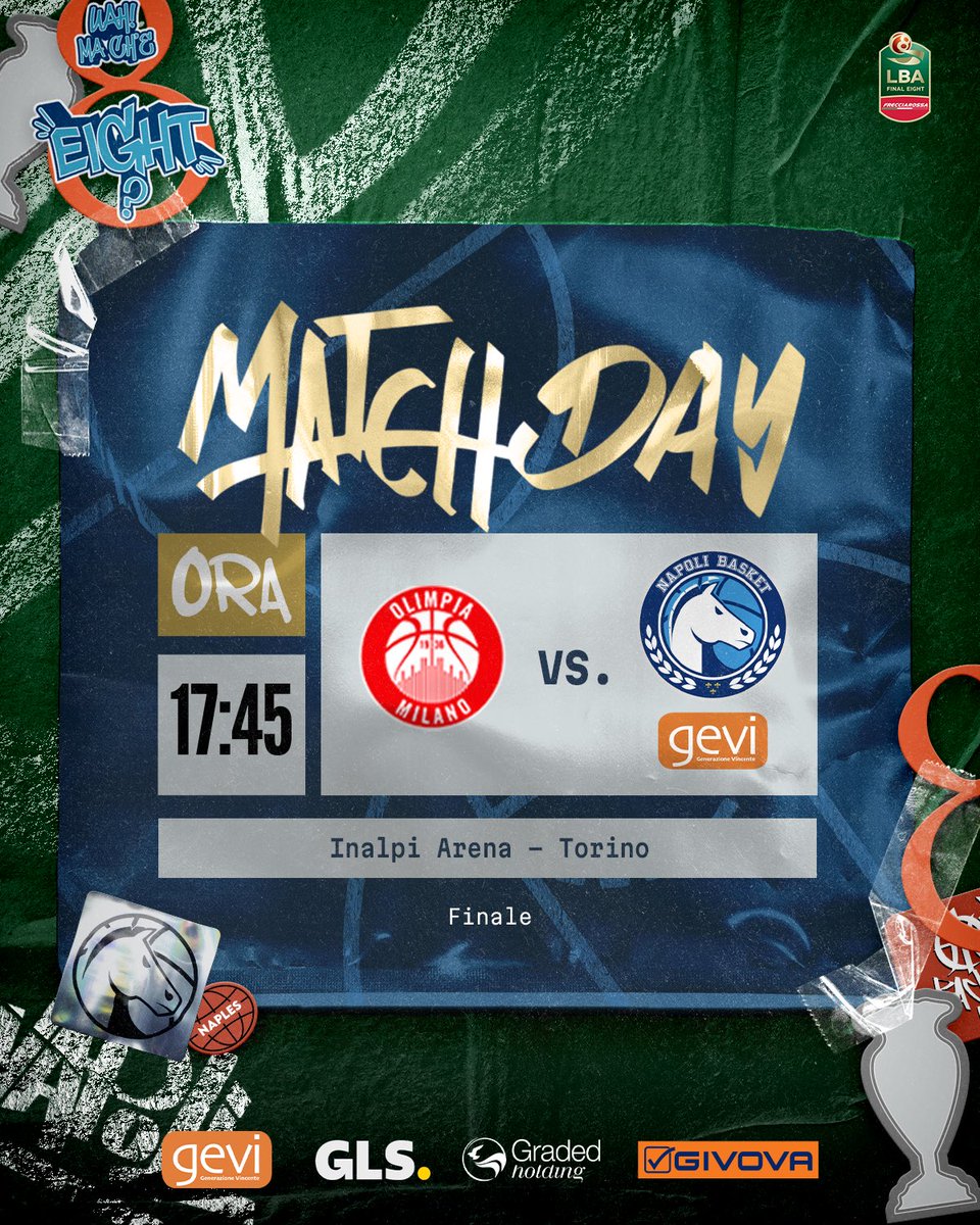 basket_napoli's tweet photo. 🏀 #MATCHDAY
➖
📍 Finale | Final Eight Coppa Italia
🆚 Olimpia Milano
⏰ ore 17:45
🏟️ Inalpi Arena
➖
📺 DAZN | DMAX Italia | Eurosport | Nove
➖
ℹ️ Aggiornamenti live sui nostri social
➖
#NapoliBasket | #FinalEight | #LBA 💙 https://t.co/SmA6vj78kb
