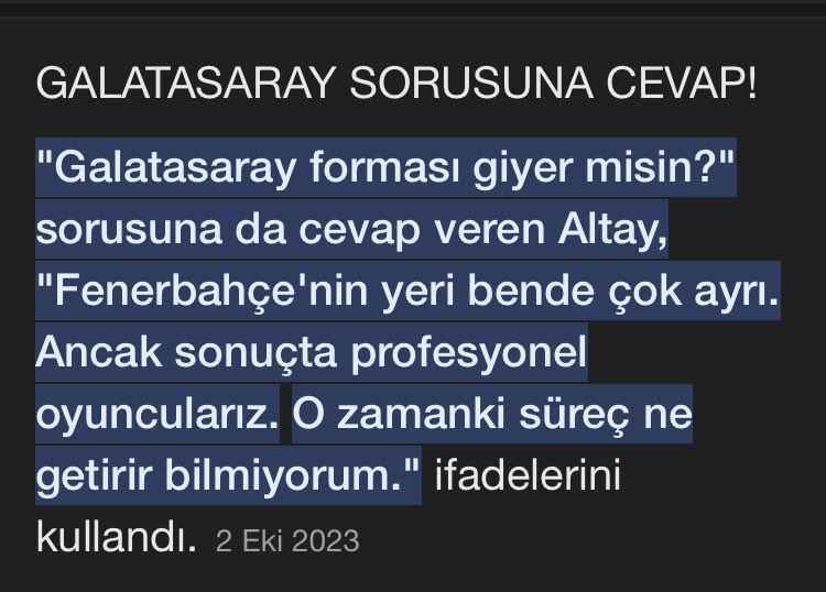 Aylar öncesinden altyapısını yapmıştı şaşırtmadın @AltayBayindir_1 👋