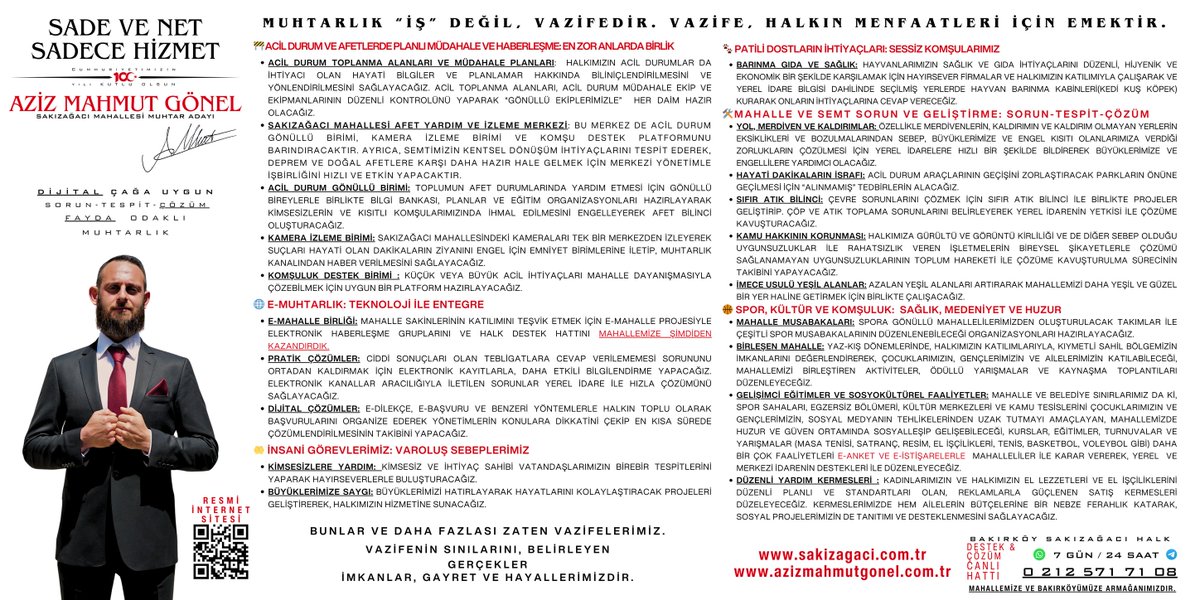 T.C. Bakırköy Sakızağacı mahallemiz için....