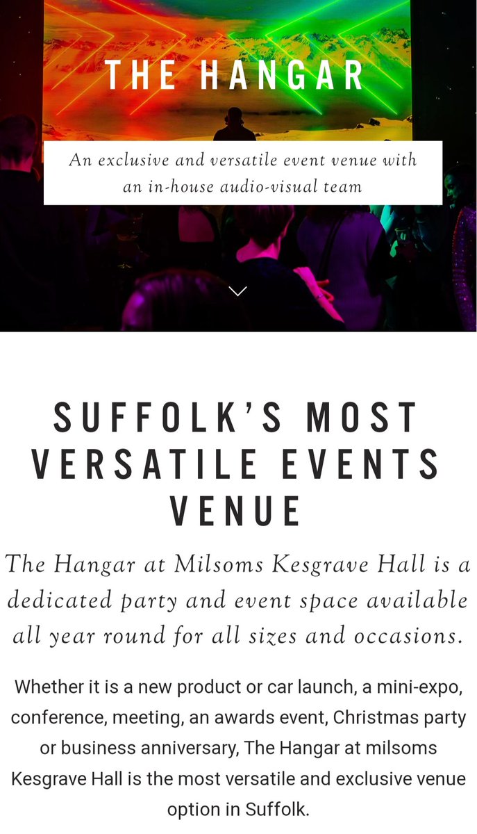The Hanger, Kesgrave, hosting the Essex & Suffolk Hunt Ball on 2nd March 2024. They weren't bothered about people's views last year. Popular eatery and wedding venue. Well, it does say exclusive and versatile on their advert 🤬