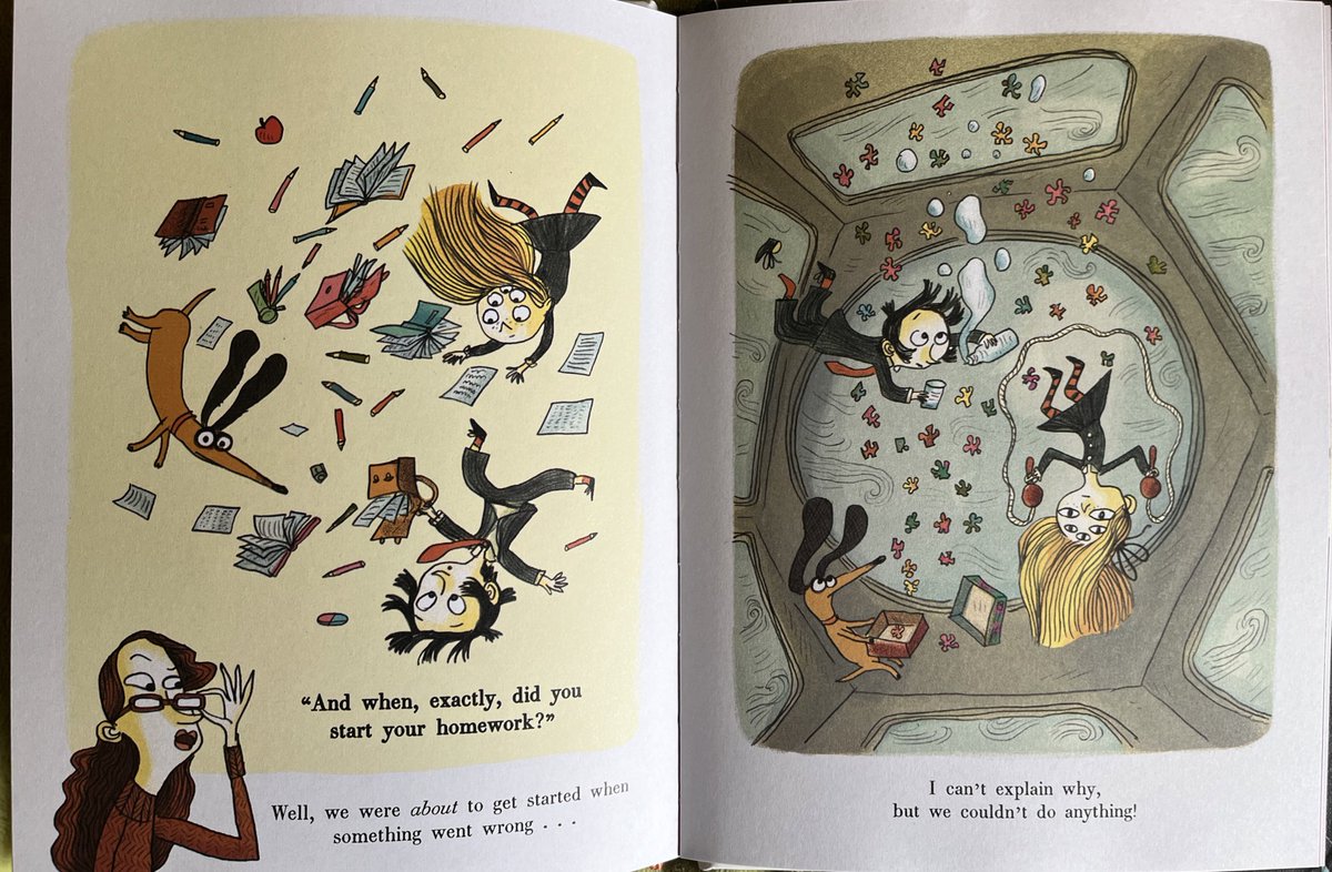 smithsmm's tweet photo. Finally found a copy of the latest in this brilliant series by #DavideCali and #BenjaminChaud.

“A Funny Thing Happened After School”. It is another wildly imaginative adventure, its creative, funny and brilliant juxtaposes image and word. Fab for writing #PicturebookPage https://t.co/NXq3DotdYK