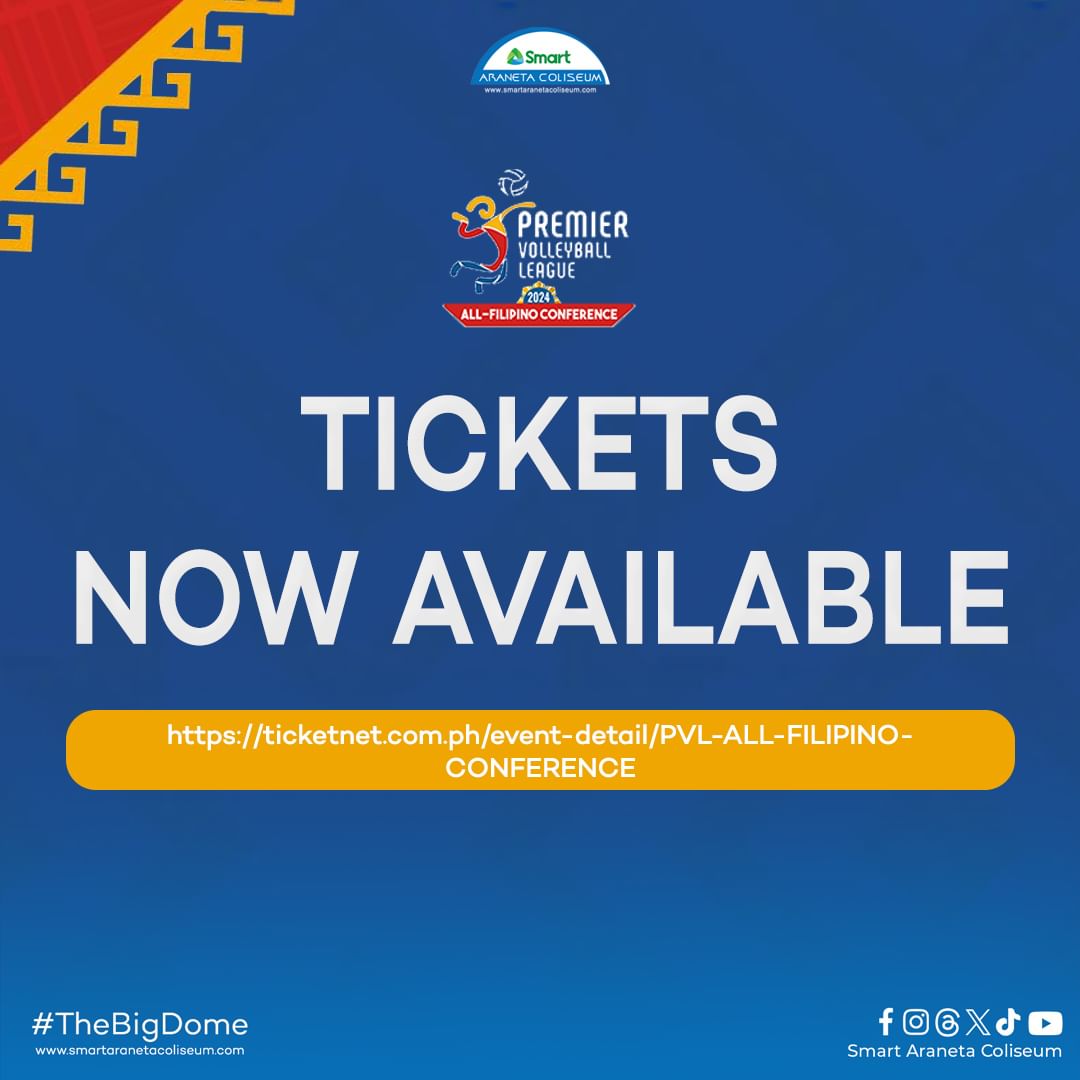 PVL Ticketing Assistance is Now Open 🏐
🎟️ Ticket under your name
🎟️ Open for all tiers 
🎟️ Can lend my card
🎟️ High success rate🫶🏻

DM us to book your reservation 💌

#PVL2024 #PremierVolleyballLeague