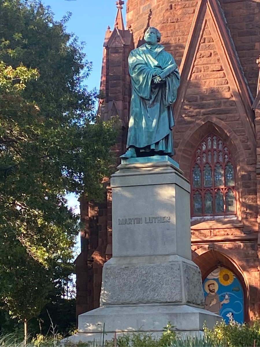 #OnThisDay in 1546, Martin Luther passed away. His statuary @thelcms is in front of the Mount Olivet Lutheran Church @washingtondc. Mt. Olivet is celebrating it's 90th year as a Christian community.