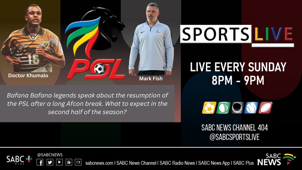 SABCSportsLive's tweet photo. Bafana Bafana legends @DK15_official &amp; @markfish74 on #DStvPrem action #SABCNews #SABCSportsLive https://t.co/Lig3c8OXvb