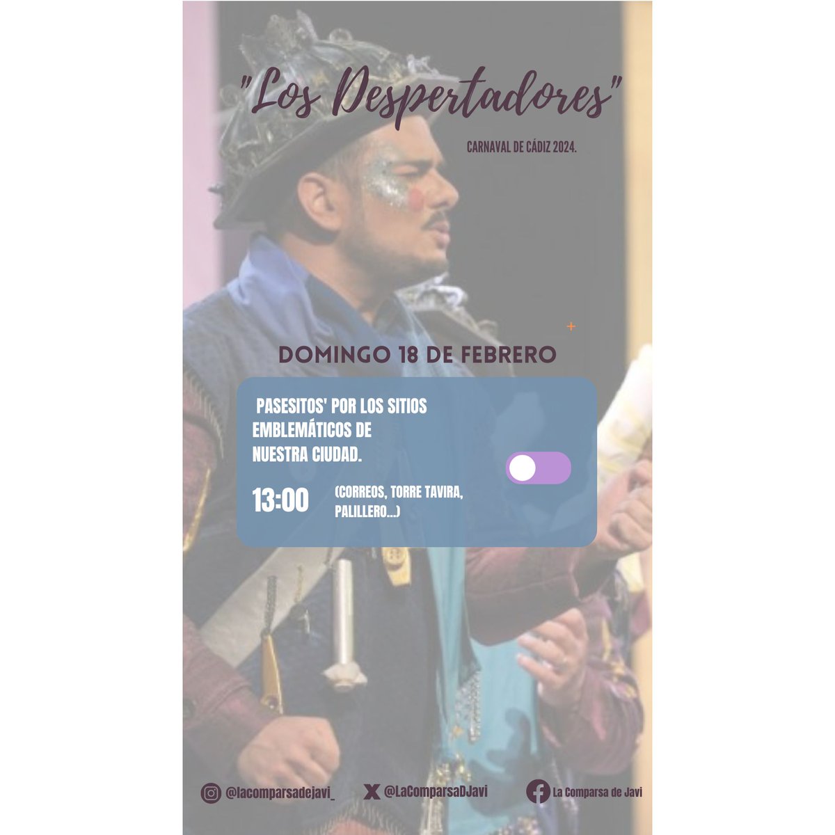 ¡¡Último domingo!!
Por histories' iremos subiendo los sitios concretos.
¡A despertar!
🧡⏰️🩵