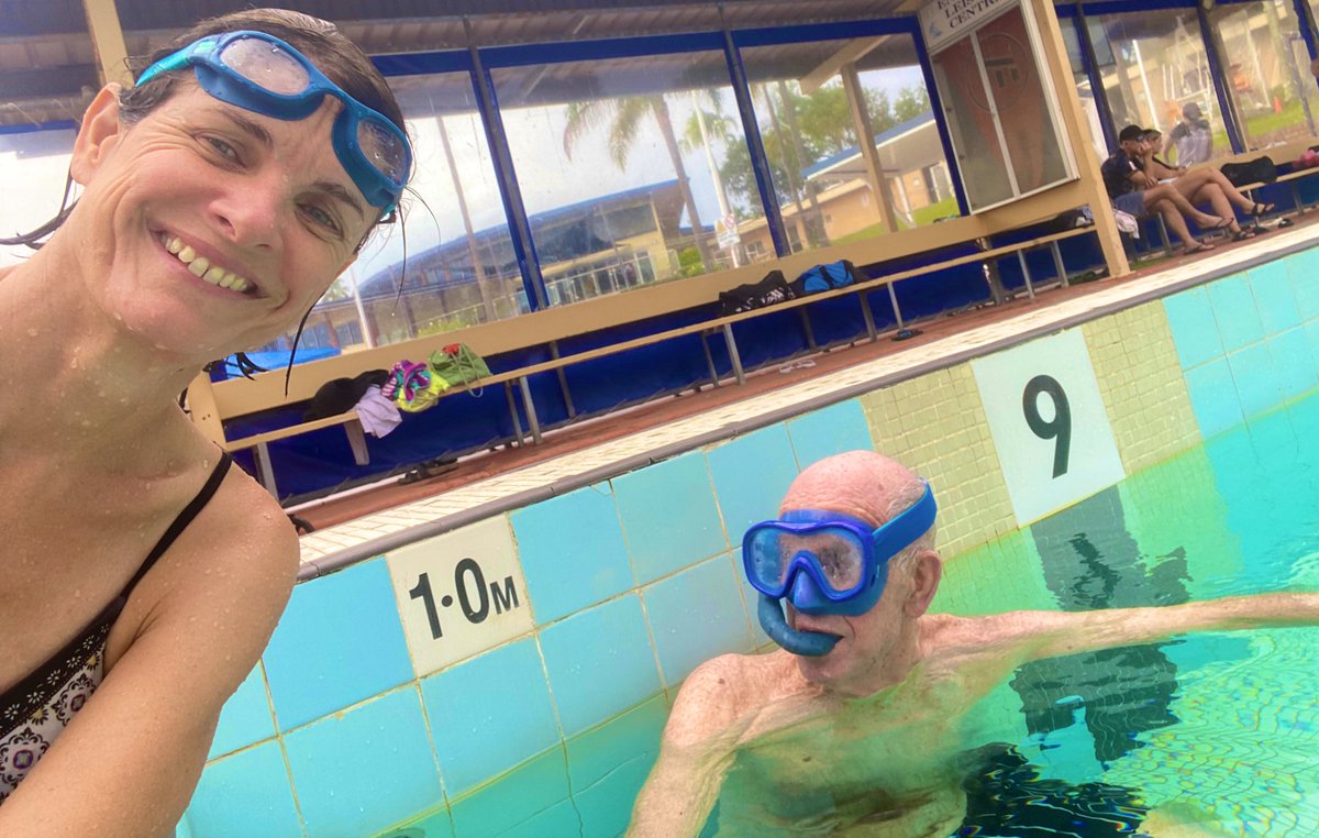 Fabulous end to my weekend, swimming with my 92 year old dad. #activeageing #healthylifestyle @AgeingBetter @UNDecadeAgeing