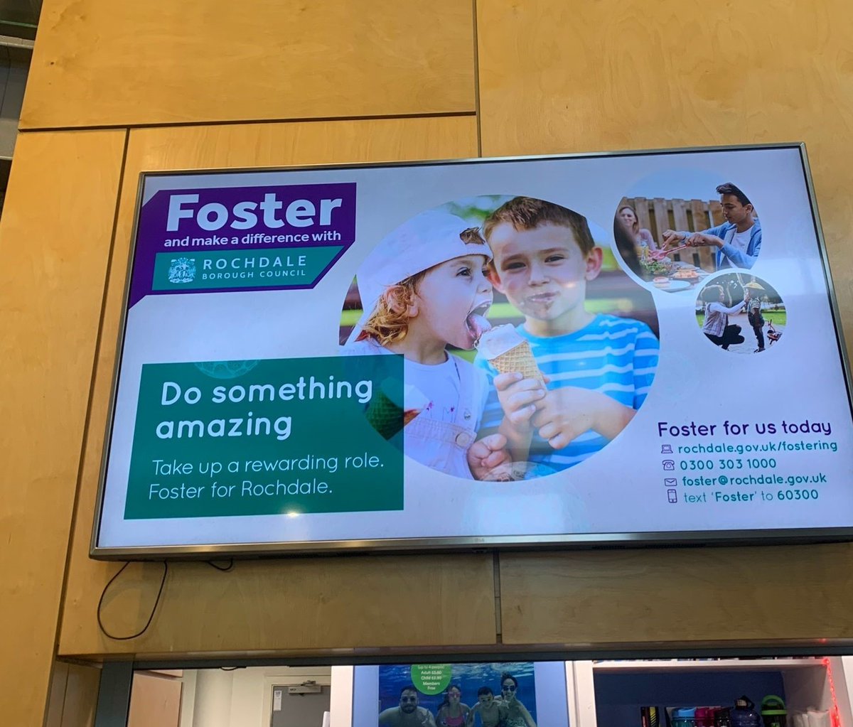 📣 Have you seen our advert in your local leisure centre? 

Keep an eye out 👀 and let us know.

Considering fostering? We'd love to hear from you. ✔️

▶️Rochdale.gov.uk/fostering
▶️Email us foster@rochdale.gov.uk
▶️Call us 0300 303 1000
▶️Text ‘FOSTER’ to 60300

#fosteratrochdale