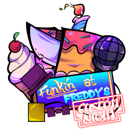 FaFCustomNight's tweet image. Funkin' at Freddy's: Custom night is a FNF Fanmod based off the popular FNF Mod/FNaF Fangame "Funkin' at Freddy's" made by @/JcJack777
Logo by @/ItsMiaElloso
Below is a thread about this mod! 🧵