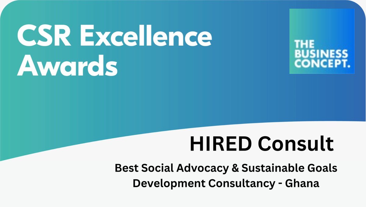 [United Kingdom, 2024] – The Business Concept is proud to unveil the winners of the CSR Excellence Awards 2023.

CONGRATULATIONS to <a href="/hiredconsult/">HIRED Consult</a> as a WINNER
#ProudlyGhanaian <a href="/news_ghana/">News Ghana</a> <a href="/Citi973/">CITI FM 97.3</a> <a href="/utvghana/">UTV Ghana</a>
