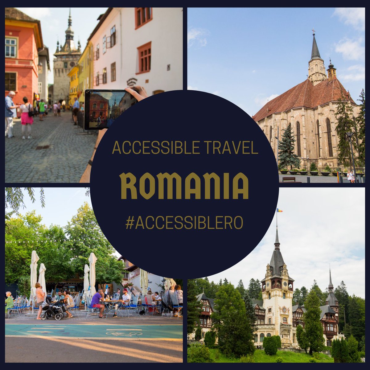 Explore accessible Romania! 🇷🇴 Highlights include: - Bucharest's car-free streets & Palace of Parliament - Village Museum's rural charm - Peles Castle's fairy tale allure - Sighisoara Citadel's timeless beauty - Cluj Napoca's Union Square Discover more on our site! #AccessibleRO