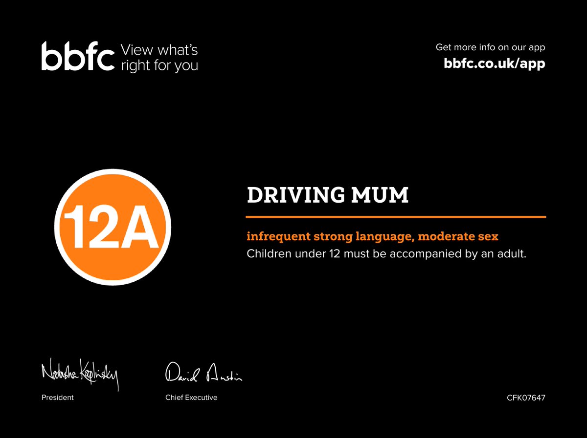 Always an exciting time when we get our BBFC rating! DRIVING MUM - in cinemas and on Curzon Home Cinema from Friday 1st March. tullstories.co.uk/films/driving-…