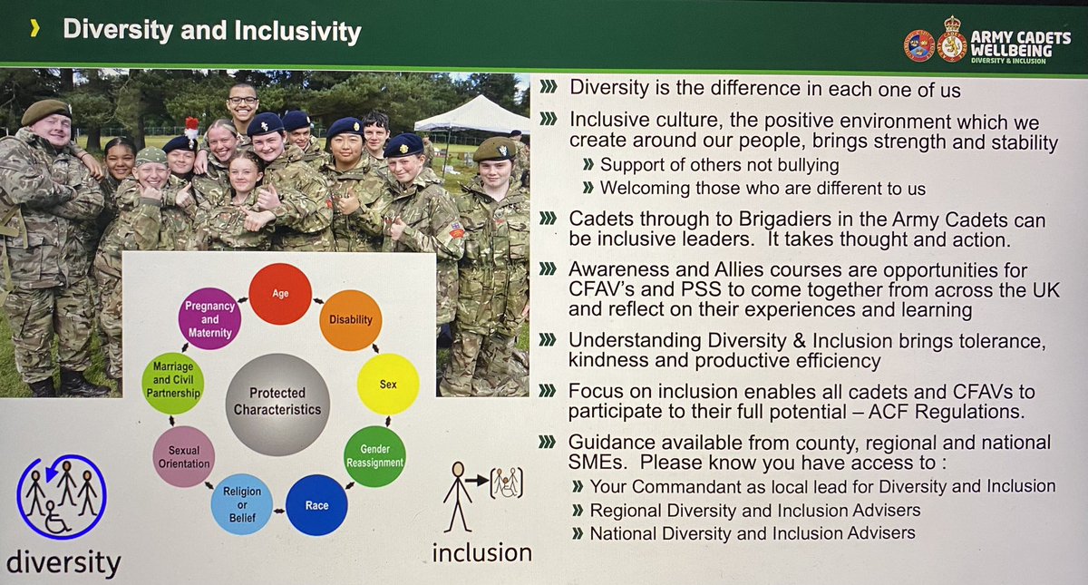 Great interaction with Senior Cadets <a href="/ArmyCadetsUK/">Army Cadets UK</a>. Very aware of how people should be treated, to be inclusive and respectful to others especially their junior cadets. The example from the adults is so important here to shape their beliefs and attitudes to be thoughtful leaders.