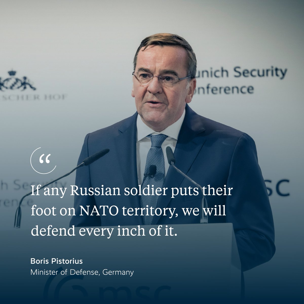 🇩🇪 Minister of Defense set the scene for the #MSC2024 session on "Connecting Hemispheres: Aligning Strategic Priorities in a Multi-Crisis Era."