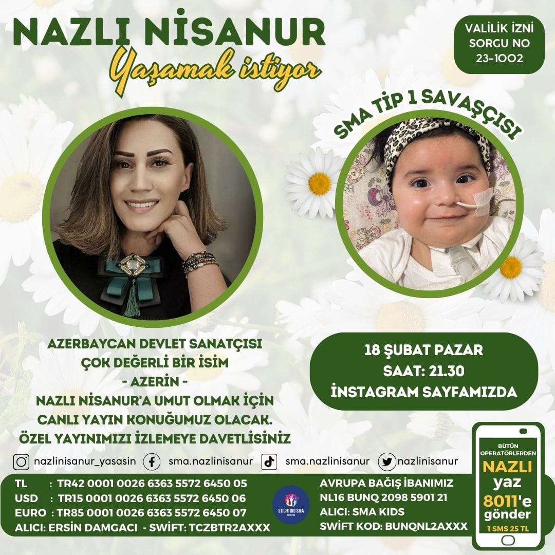 Bu Akşam Instagram Yayınında Çok Özel Çok Kıymetli  Konuğumuz Var ;

AZERBAYCAN DEVLET SANATÇISI 
Sevgili Azerin Hanım Bizlerle Olucak.

#UzmanÇavuşKızıNazlıİçin 

Dağ Sensen Toprak Menem,
Dal Sensen Yaprak Menem,
İki Bedende Bir Can: "Türkiye~Azerbaycan " 🇹🇷🇦🇿