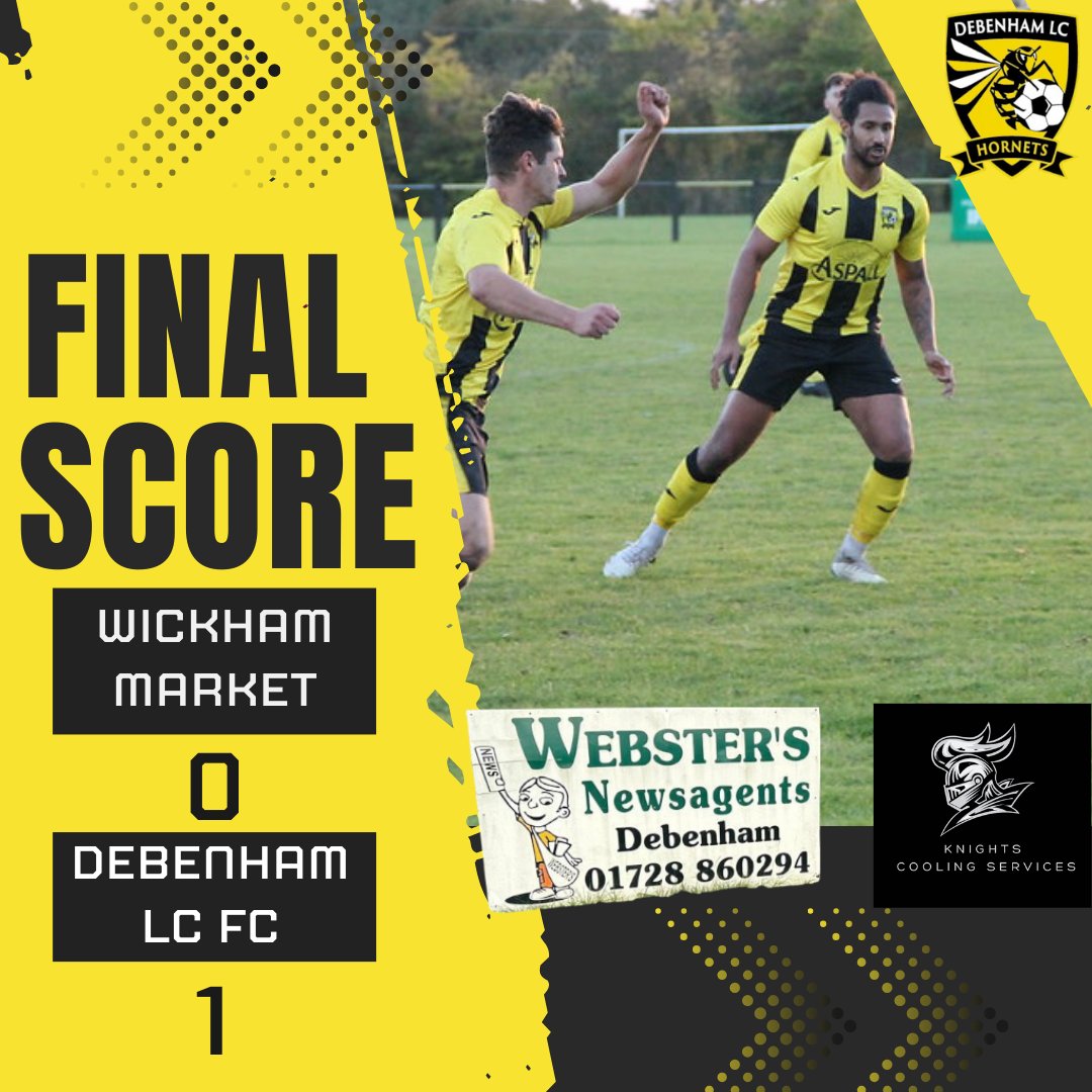 DebenhamLCFC's tweet photo. ⚽🐝⚽ Match Result ⚽🐝⚽

Another 3 points in the bag for the first team with a 1-0 win against @wickham

Man of the match goes to  Sam Waterson

 #UpTheHornets https://t.co/nY6n3LxKF8