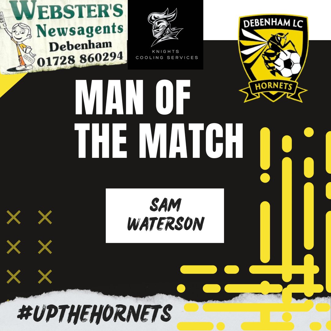 DebenhamLCFC's tweet photo. ⚽🐝⚽ Match Result ⚽🐝⚽

Another 3 points in the bag for the first team with a 1-0 win against @wickham

Man of the match goes to  Sam Waterson

 #UpTheHornets https://t.co/nY6n3LxKF8