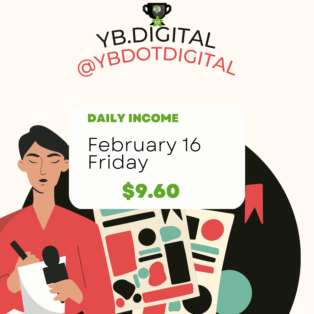ybdotdigital's tweet photo. Our website earnings Friday: $9.60: Join the AI ads revolution today! #Popunderads #Userexperience #websitemonetization https://t.co/ps6qqJzkyE https://t.co/z7Hd5eBLBJ