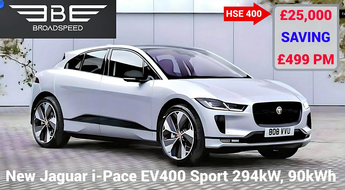 EV | £25,000 SAVING | New Jaguar i-Pace 400 Sport | or... Personal from £494 PM Inc VAT | 12+23, 5k PA, PCH 2 Years | or.. *BUY 2023 Jaguar i-Pace HSE 400* 'Next to New', ~9k Mls, Jaguar Serviced  £39,990 vs £69,275 NP | Immediate | PX Welcome | Cash or Business/ PCP, STA | PX OK