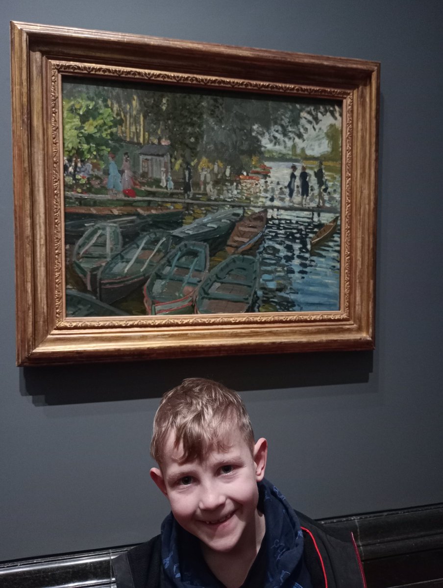 Oscar enjoyed sharing his knowledge of Monet and seeing his work up close @YewClassStLukes