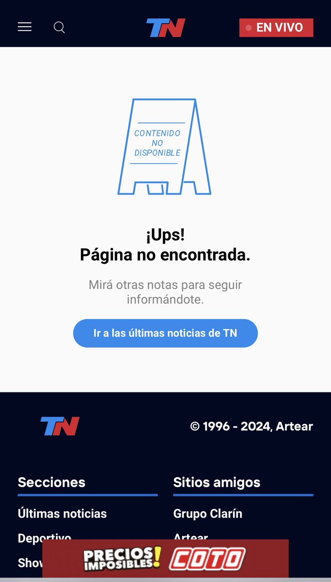 atlanticsurff's tweet photo. Ustedes entienden que desde la página de TN subieron esta noticia sobre Zaffaroni, y después alguien dió la orden de bajarla para que no se viralice? 👇👊💣 https://t.co/dV0CSx9BOu