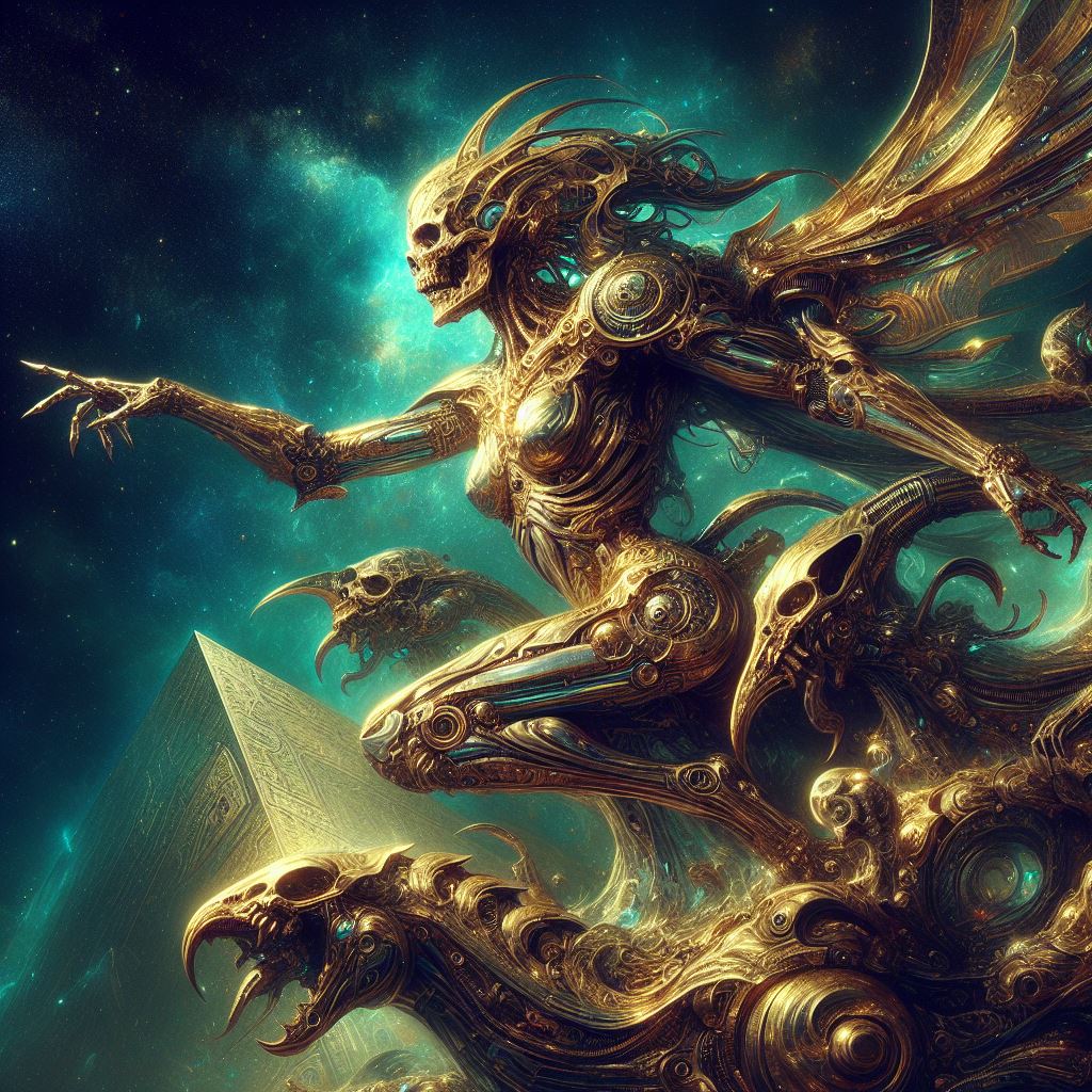 HatemSherbieny's tweet photo. Ancient Egyptian goddess "Serqet".
As neuro horrorcore-mechanical creature. Part 1/6
#AncientEgypt #egyptGoddess #horror #Serket #ai #AIArt #ArtistOnTwitter #AIArtGallery #AICommunity #DALLE3 #BingAI #AIartSociety #AIArtistCommunity #aiartist #Digitelillustration #digitalart https://t.co/lmC6PI2iXN