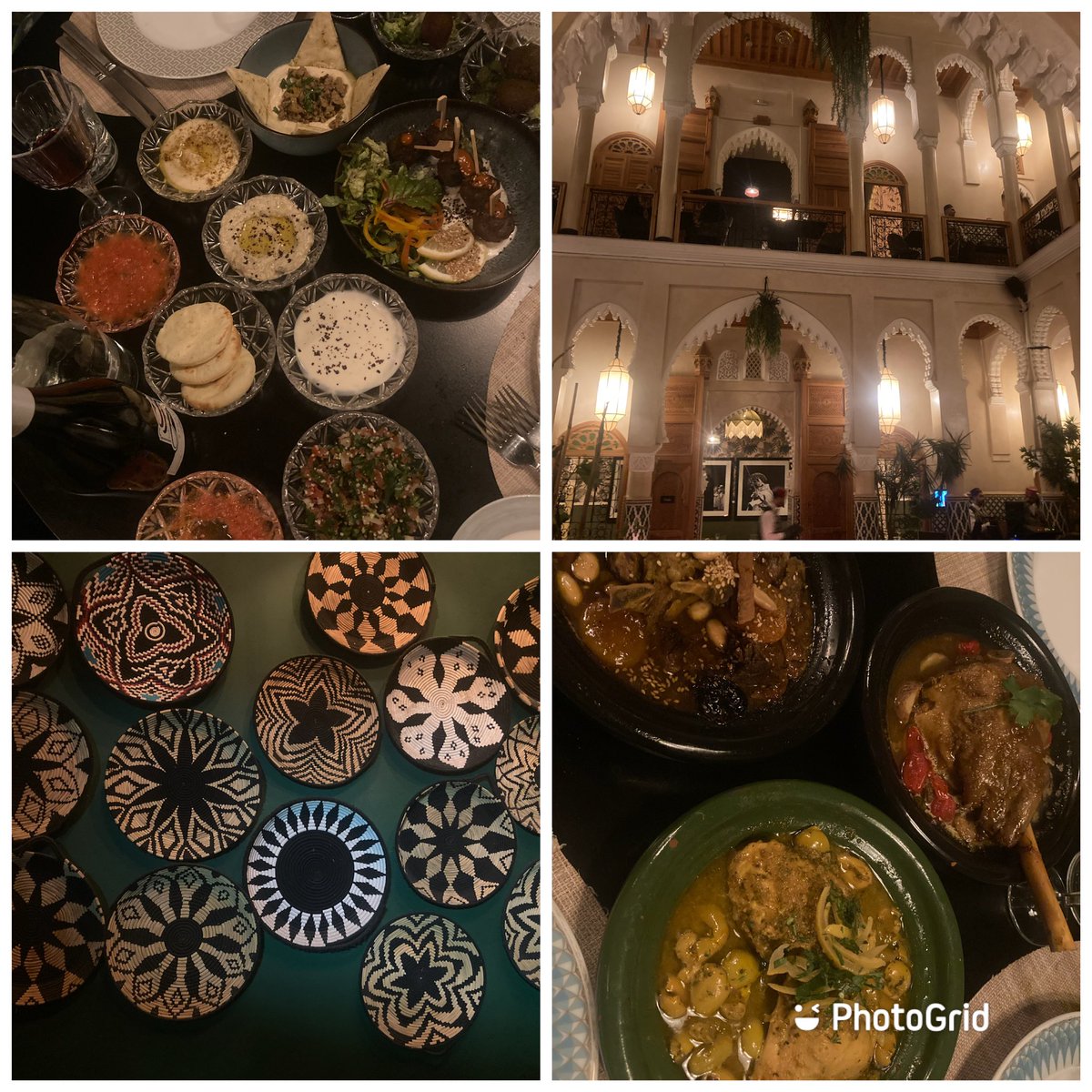 The @Coverpoint_Food research trip to Casablanca comes to an end & what better way to round off than a visit to the renowned Dar Dada restaurant, famous for its Moroccan cuisine, decor & entertainment. Amazing mezze (smoked Baba Ganoush a must try), followed by Tagines.