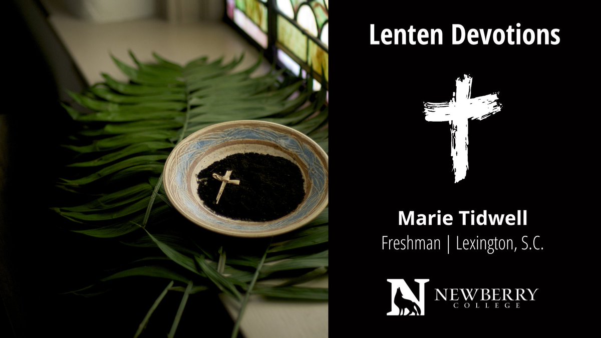 wolvesNministry's tweet photo. Today is the first Sunday in Lent, a season of reflection, prayer, fasting and service. Today's devotion comes from #NewberryCollege freshman Marie Tidwell, and can be read and listened to at https://t.co/Lcbz2G9q5c. https://t.co/ysJaENB9U0
