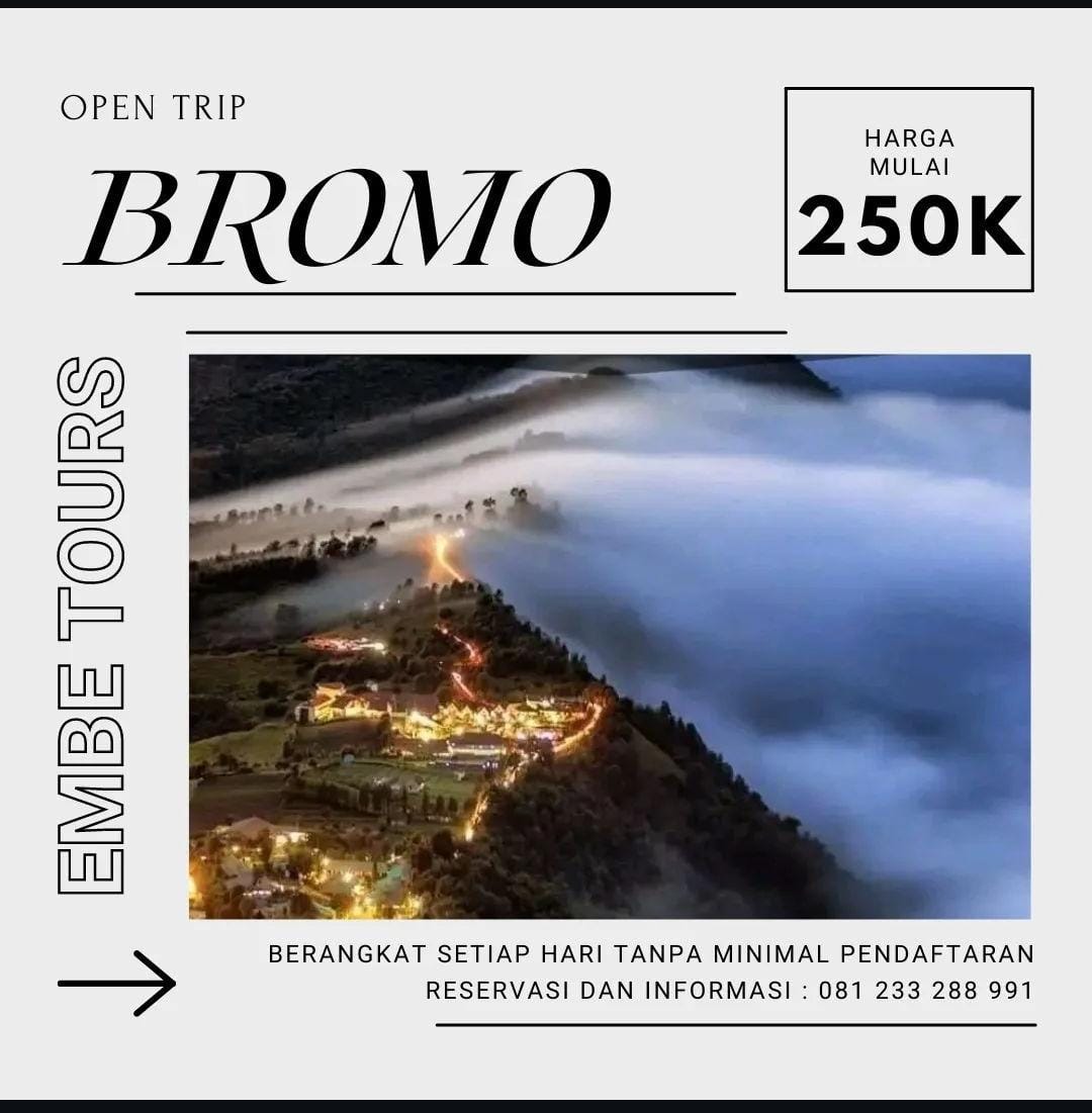 Trip Bromo || CP:081-233-288-991 || Open Trip Bromo Rp 250k/Orang, Rp 1.500k/Group (max 6 Orang) || Mepo Malang Kota
#tripbromo #opentripbromo #tourbromo