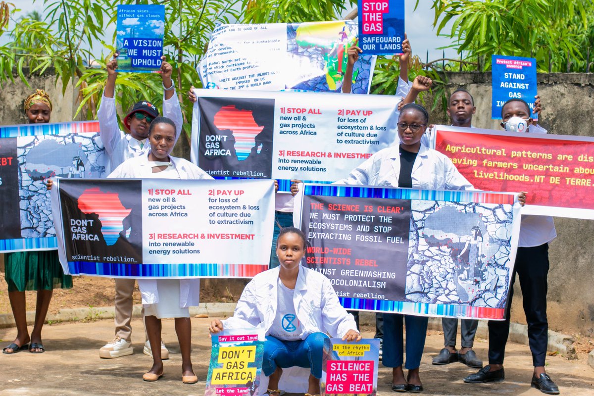 "SR Tanzania stands united with SR Africa groups, advocating for environmental justice and saying #DontGasAfrica. Let's prioritize clean energy solutions and #StopFossilFuels for a sustainable future! 🌍💚 #ClimateAction #Solidarity"