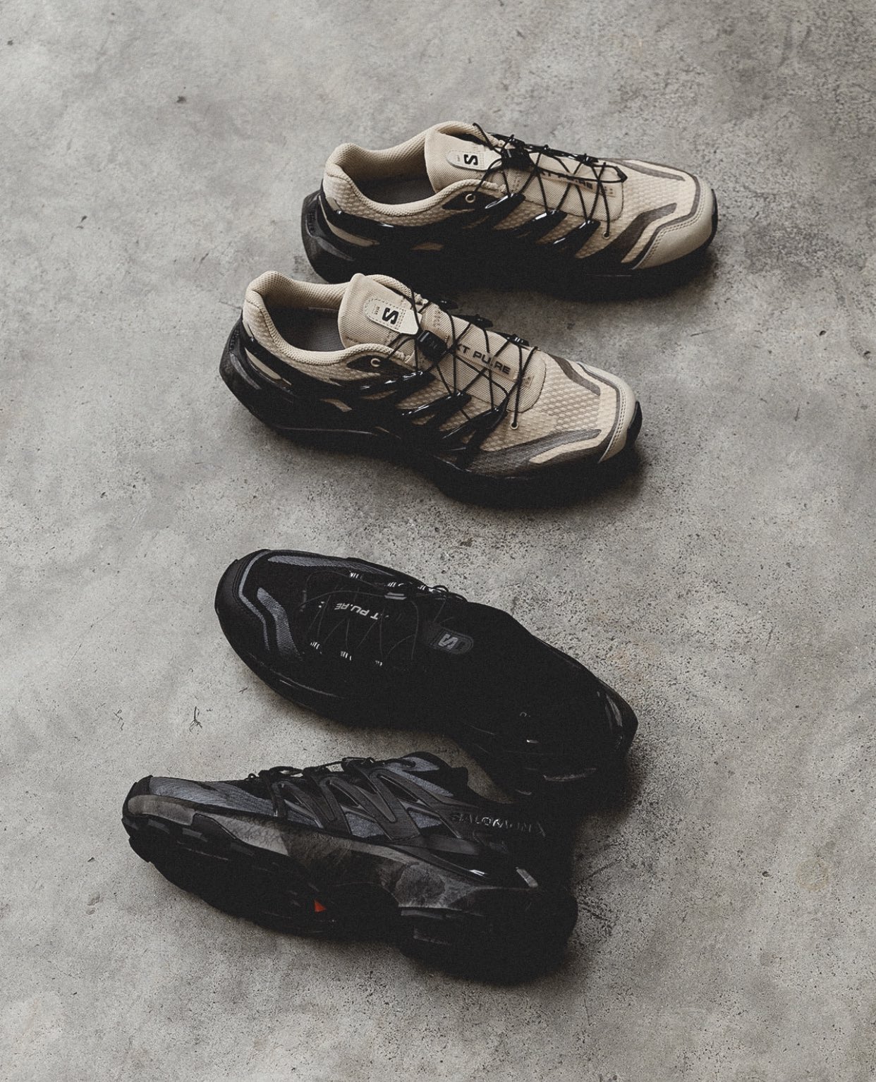 Salomon★ XT PU.RE ADVANCED White Pepper Black Salomon XT PU.RE ADVANCED Sneakers in White Pepper/Black