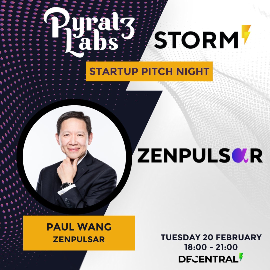 🚀 Excited for Startup Pitch Night with <a href="/STORM_Partners/">STORM Partners</a> &amp; @PyratzLabs! Catch <a href="/paulwanggva/">Paul Wang</a> from <a href="/zenpulsar/">ZENPULSAR</a> showcasing revolutionary tech this Tuesday at Decentral House! 🎟️ Tickets: eventbrite.co.uk/e/pyratzlabs-x…
 #Innovation #StartupPitchNight #SwissTech #Geneva