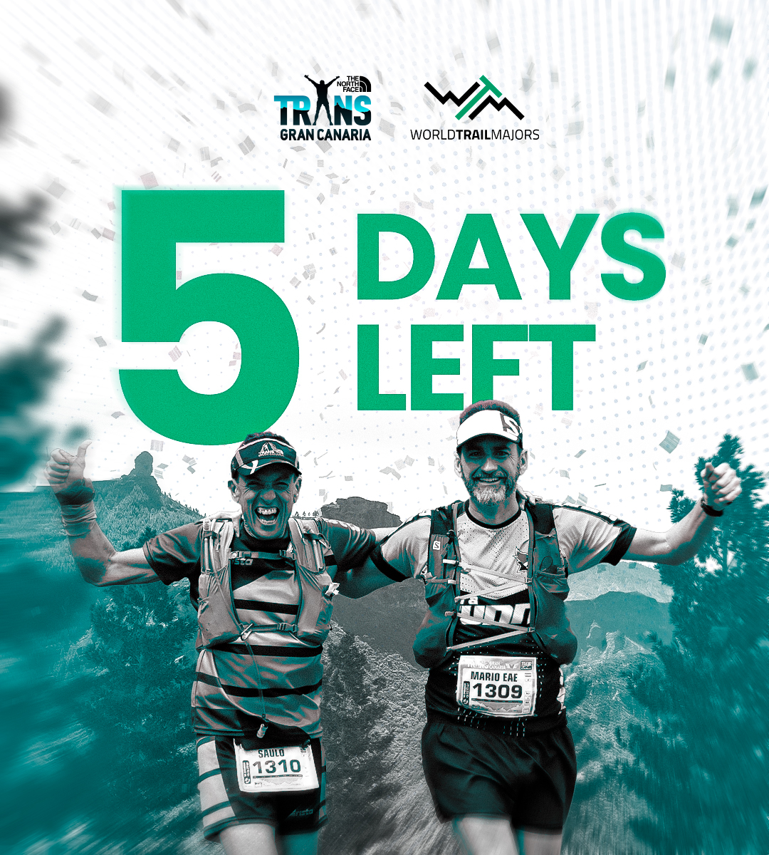 ❗️𝐎𝐧𝐥𝐲 𝟓 𝐃𝐚𝐲𝐬 left until the next World Trail Majors challenge! 🌍 Get ready for @TransGC , the third epic race of the circuit ⛰️

Happening from February 21st to 25th, #GranCanaria, Spain. Are you prepared to conquer? #WorldTrailMajors 🇪🇸✨