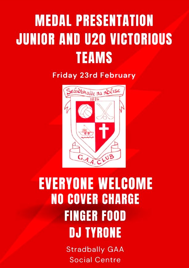 StradballyGAAWD's tweet photo. Great night guaranteed next Friday in the Social Centre, @eoincunn @rj4040 @pat_packo91191 @quesack1 @olliecost @curran_trevor @badger_fennell @tonyagrey https://t.co/GoV04B6GQE