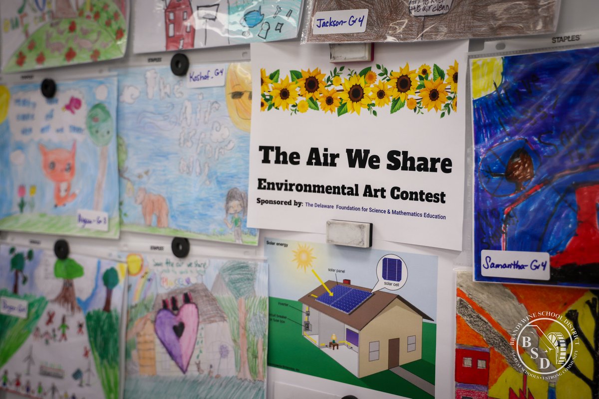 ForwoodFoxes's tweet photo. Forwood students enthusiastically showed their love of the environment by creatively depicting ideas on conservation in the Delaware Foundation for Science &amp; Math Education's AIR WE SHARE annual art contest!  Kudos to all and special shout out to finalists Salma and Nicky! https://t.co/7MFI3lpyuW