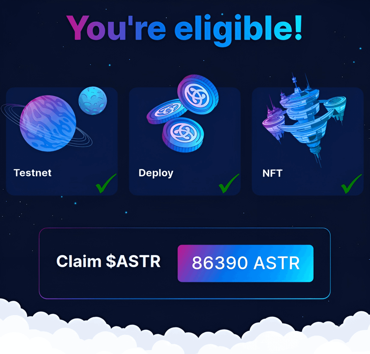 rektfencer's tweet photo. $ASTR airdrop confirmed in Q1 2024

Qualify for it with 2 easy actions: Testnet + Deploy a Smart contract.

Cost: $0
Time: 10 min
Potential airdrop: $10,000+

Step-by-Step guide (with videos)👇