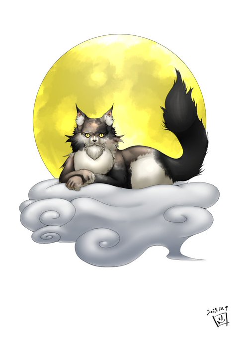 #神獣霊獣瑞獣描いてみた
沖縄の神獣、カミマヤー 