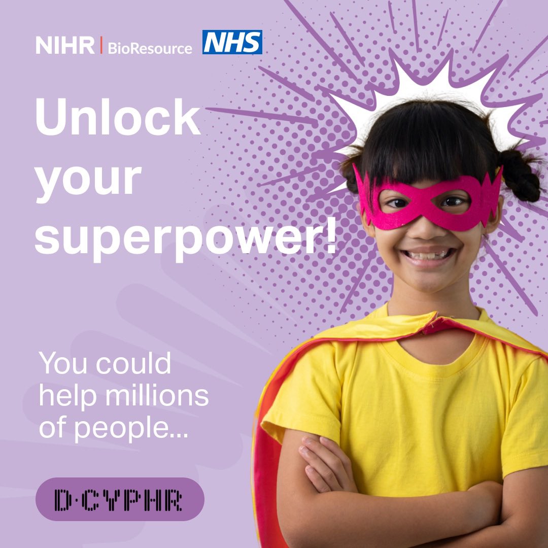 Did you know over 1.7 million children in England have a long term illness? You can help reduce this and improve treatment by taking part in vital health research with your family.  Please find out more and sign up below.  Please RT so others can too: qrco.de/d-cyphr