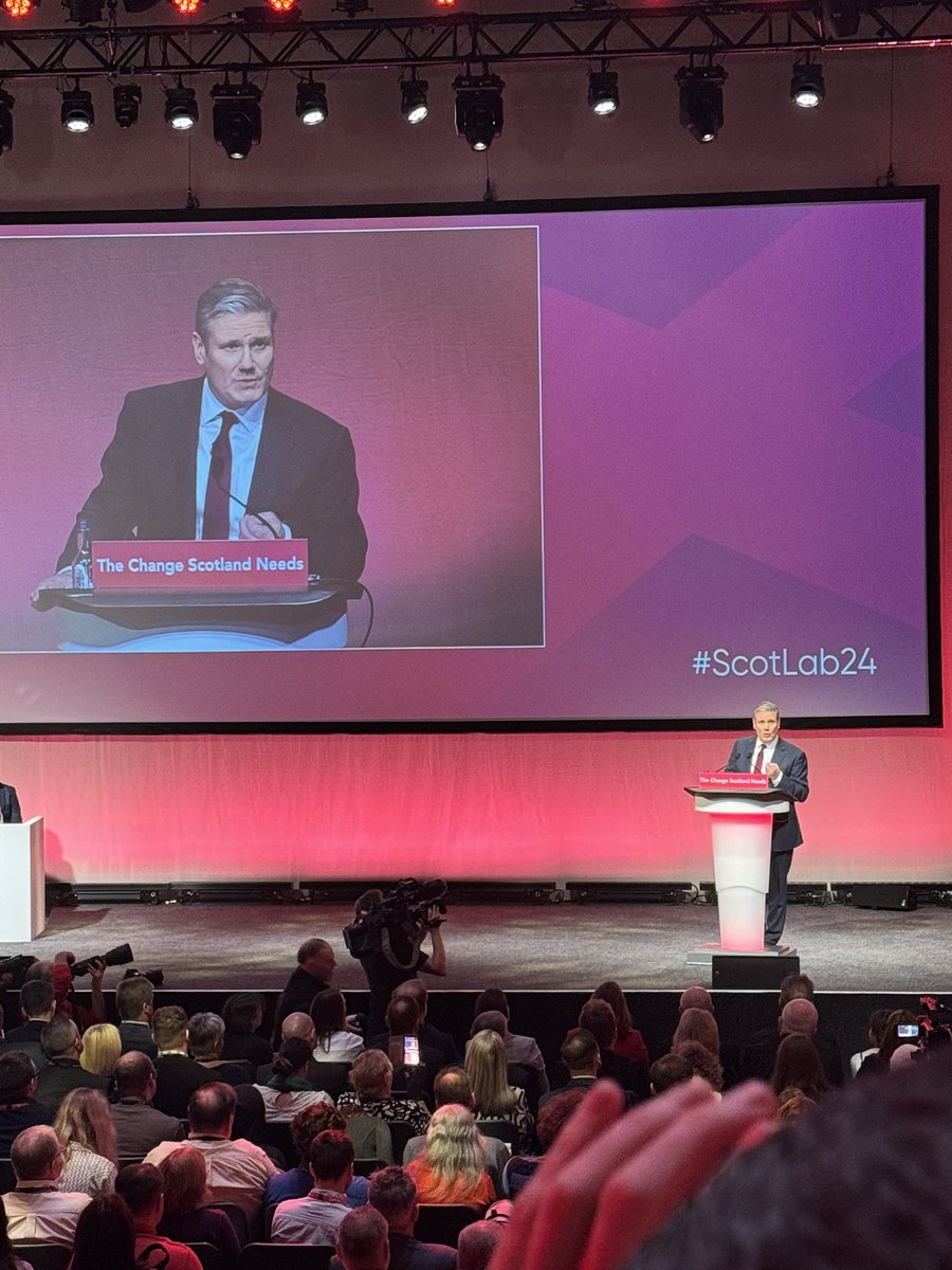 Bobpenner's tweet image. Starmer speaks to Scottish Labour Conference. #ScotLab24