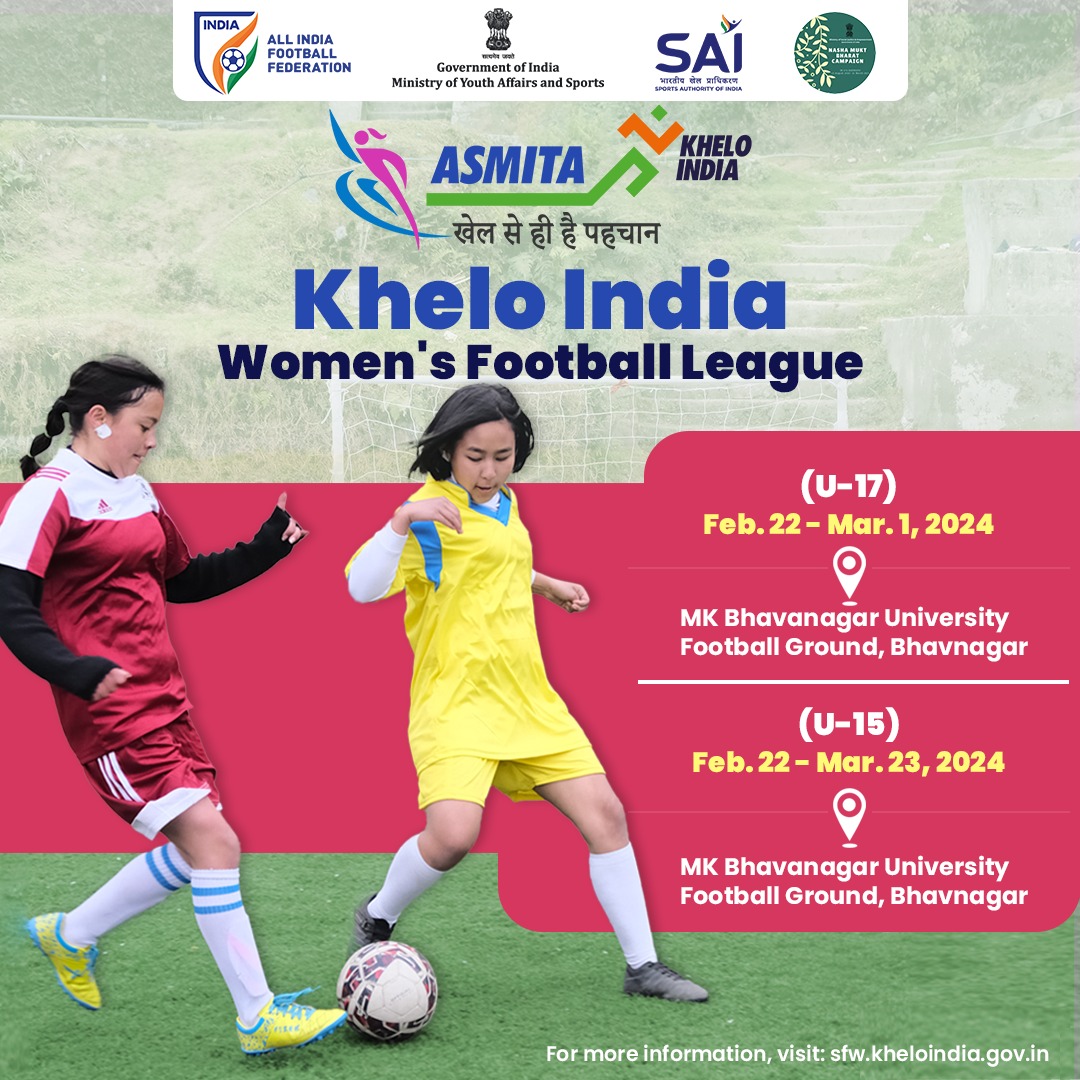 Get ready to kick off the action-packed #KheloIndia Women's Football League starting February 22, 2024! Stay tuned with us for a football fiesta! #KhelSeHiHaiPehchan