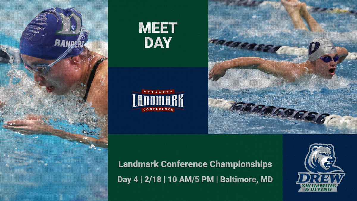 GoDrewRangers's tweet photo. ๐โโ๏ธ MEET DAY!
Landmark Conference Championships - Day 4
๐ Baltimore, MD (Loyola University)
๐ 10:00 AM/5:00 PM
๐บ https://t.co/sZ0EXteFVb
๐ https://t.co/X8EGh4SDBn
#drewSD #d3swimming #RangerUp https://t.co/WIogyYIqNW