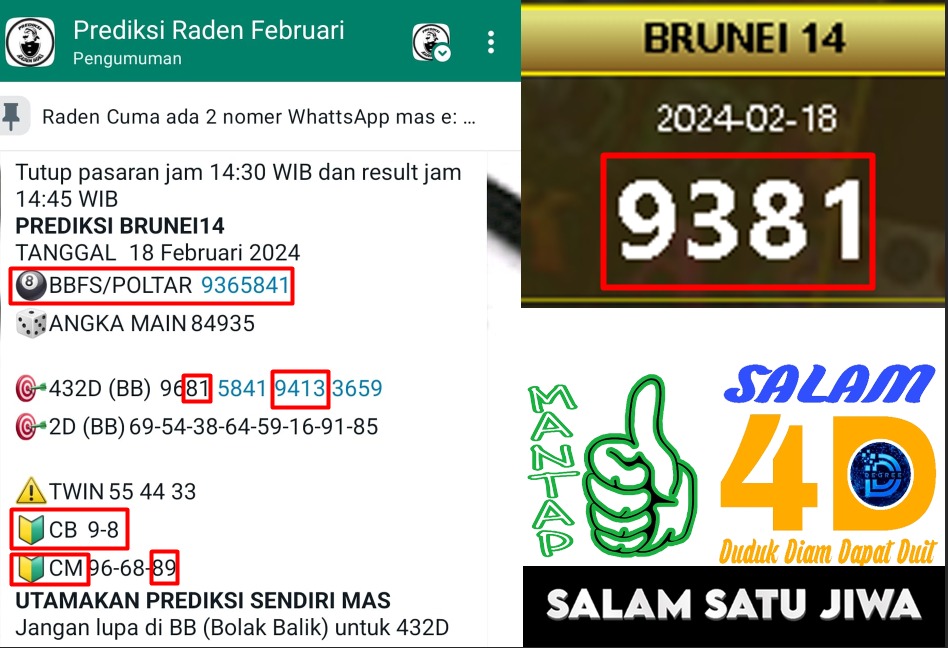 RadenHoki88's tweet photo. Jos mas e pasaran sore hari ini kita lanjut pasaran malam bisa langsung ke wa Raden: 0823-3935-6641 GRATIS!

#prediksitogel #prediksisydney #prediksitoto #prediksisdy #prediksisingapore #ResultsUpdate #resulttotomacau #angkajp #angkatogel #angkajitu 
#ZAYYAN Rishi Sunak Habibie https://t.co/nOGepxpdFA