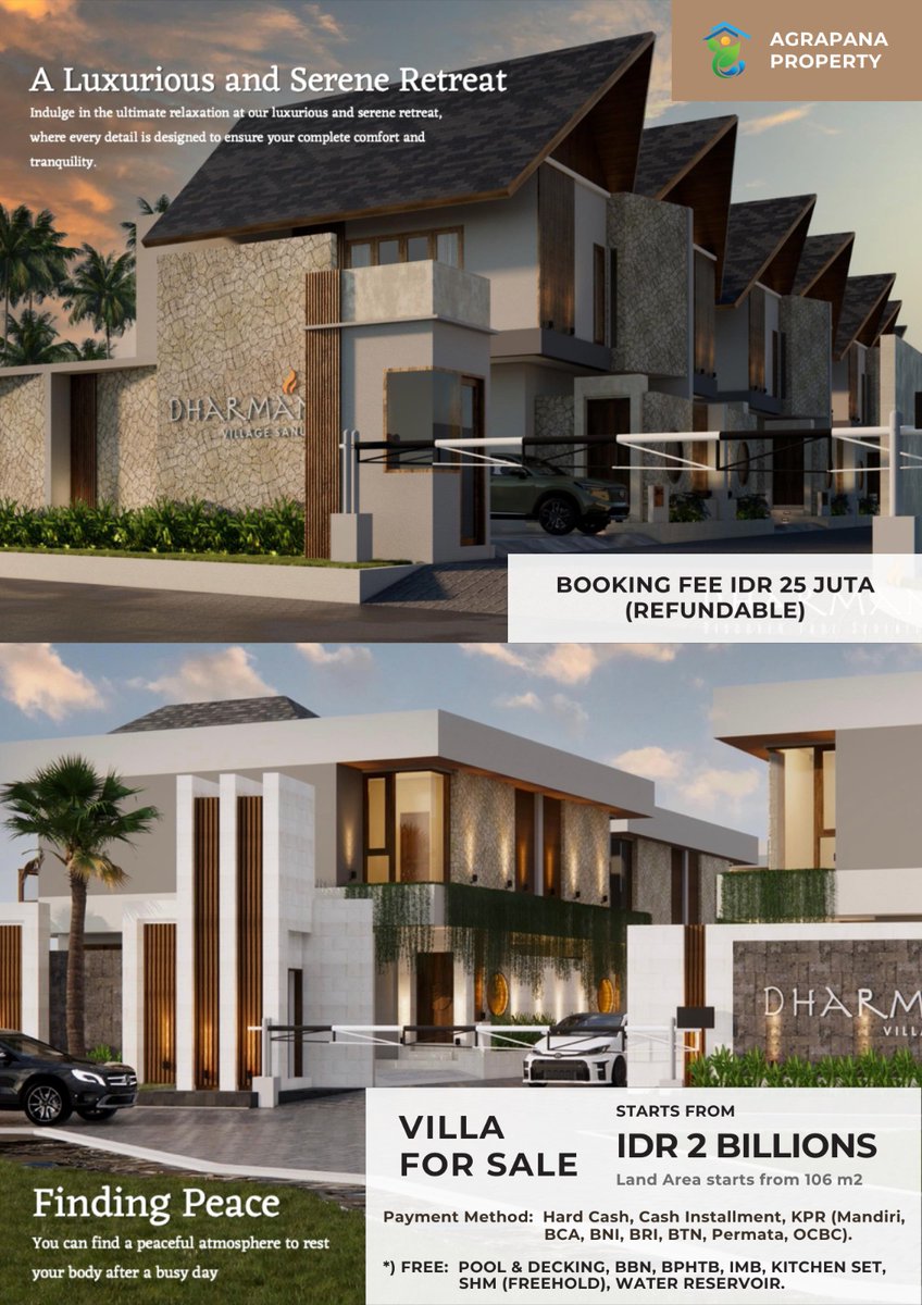 ItsmeOnlyme212's tweet photo. "Discover serenity in this breathtaking retreat residence &amp; villa for sale. A perfect blend of luxury and tranquility. Your oasis of calm amidst nature's embrace." 🌿🏡

Contact us for more information
+62 852 8181 9007
Wayan Sudarka

#villaforsale #villamurah #villadibali https://t.co/vtE08z02qA