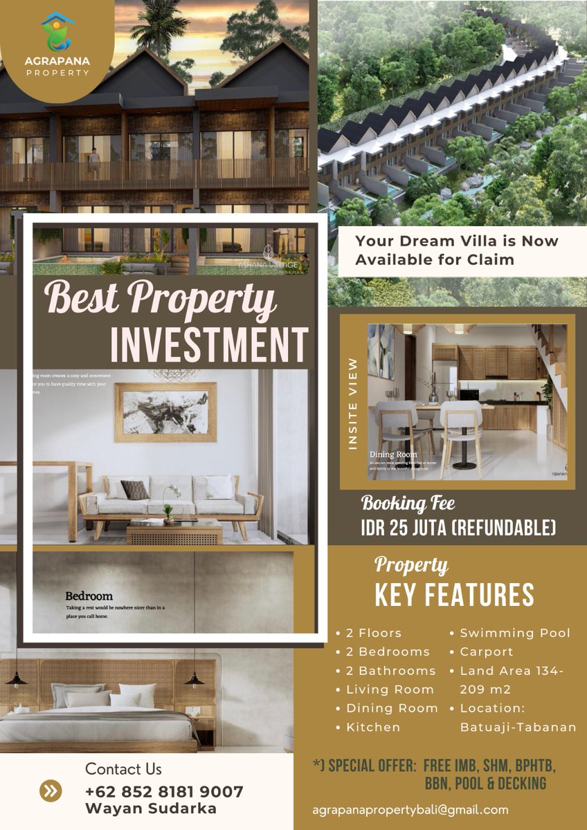 ItsmeOnlyme212's tweet photo. "Discover serenity in this breathtaking retreat residence &amp; villa for sale. A perfect blend of luxury and tranquility. Your oasis of calm amidst nature's embrace." 🌿🏡

Contact us for more information
+62 852 8181 9007
Wayan Sudarka

#villaforsale #villamurah #villadibali https://t.co/vtE08z02qA