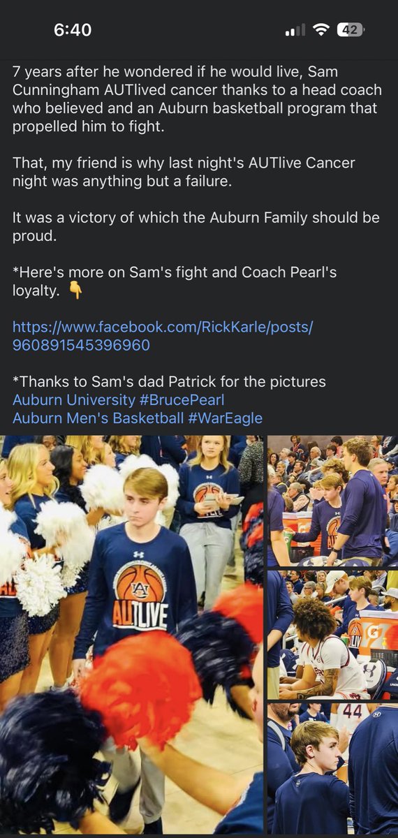 I saw this story from @RickKarle this morning and thought it was worthy of a timeline cleanse. @coachbrucepearl we love you. Glad to have you here, Sam. 🫶🏻