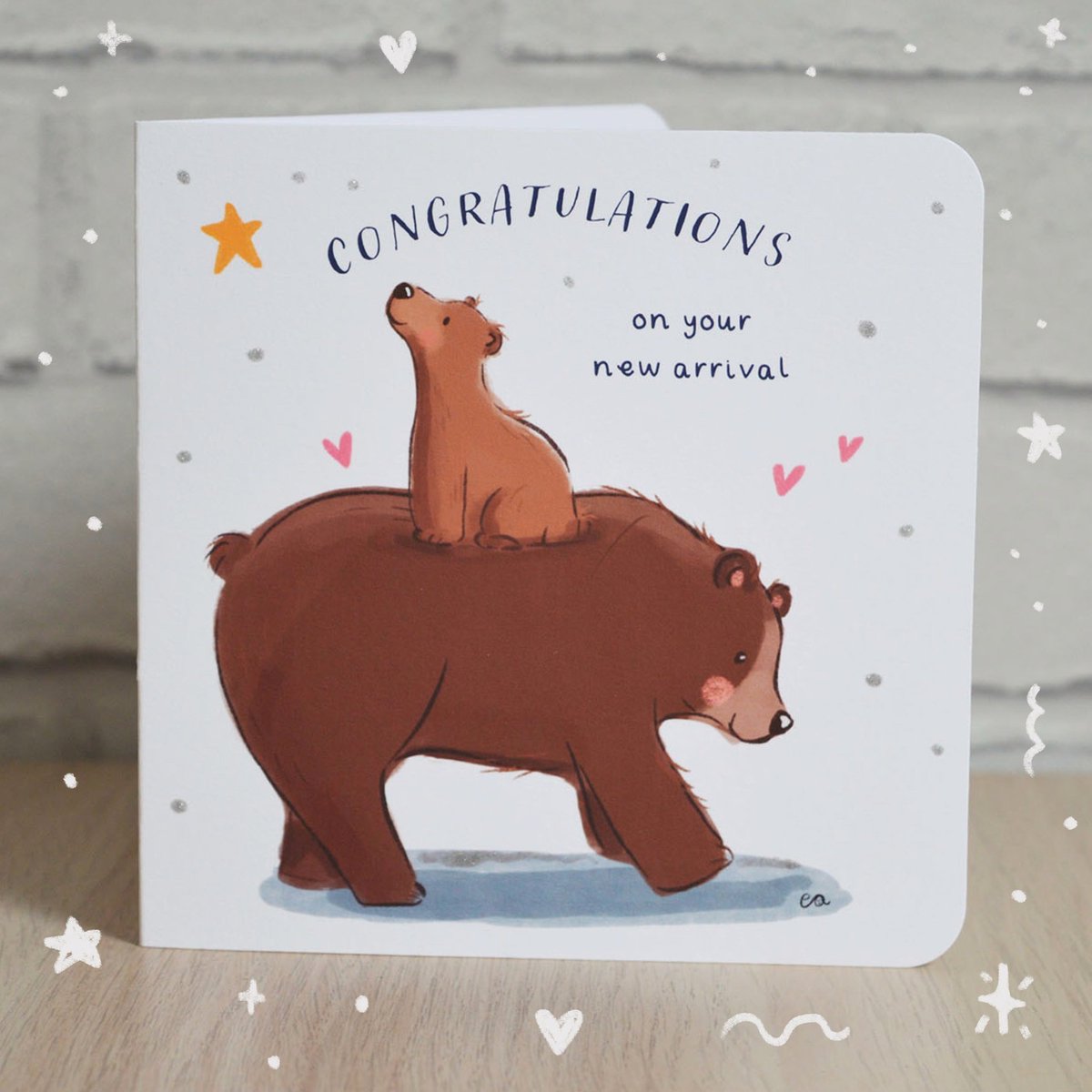 Have loved creating a couple of new cards for the new arrivals in the world 🌎 💕 These are handmade and hand finished with a touch a sparkle too!

Available on my website now 🌟

#newbaby #newarrival #bornin2024 #illustration #handmade #smallbusiness #eviealicedesigns