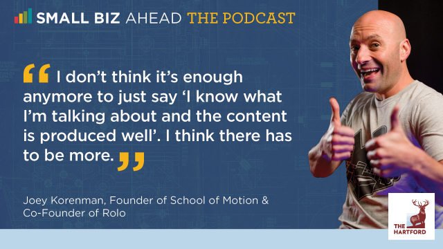 As a motion designer himself, Joey Korenman, Founder of School of Motion, shares how School of Motion has optimized its platform and content offerings to provide students with a valuable experience. Watch the episode now:... #IWork4TheHartford bit.ly/48hsvPL