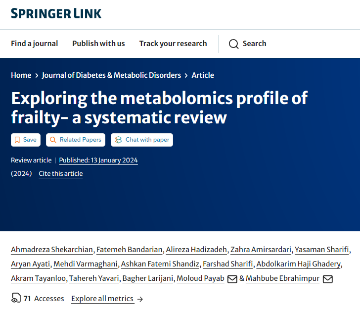 Journal of Diabetes & Metabolic Disorders tweet media
