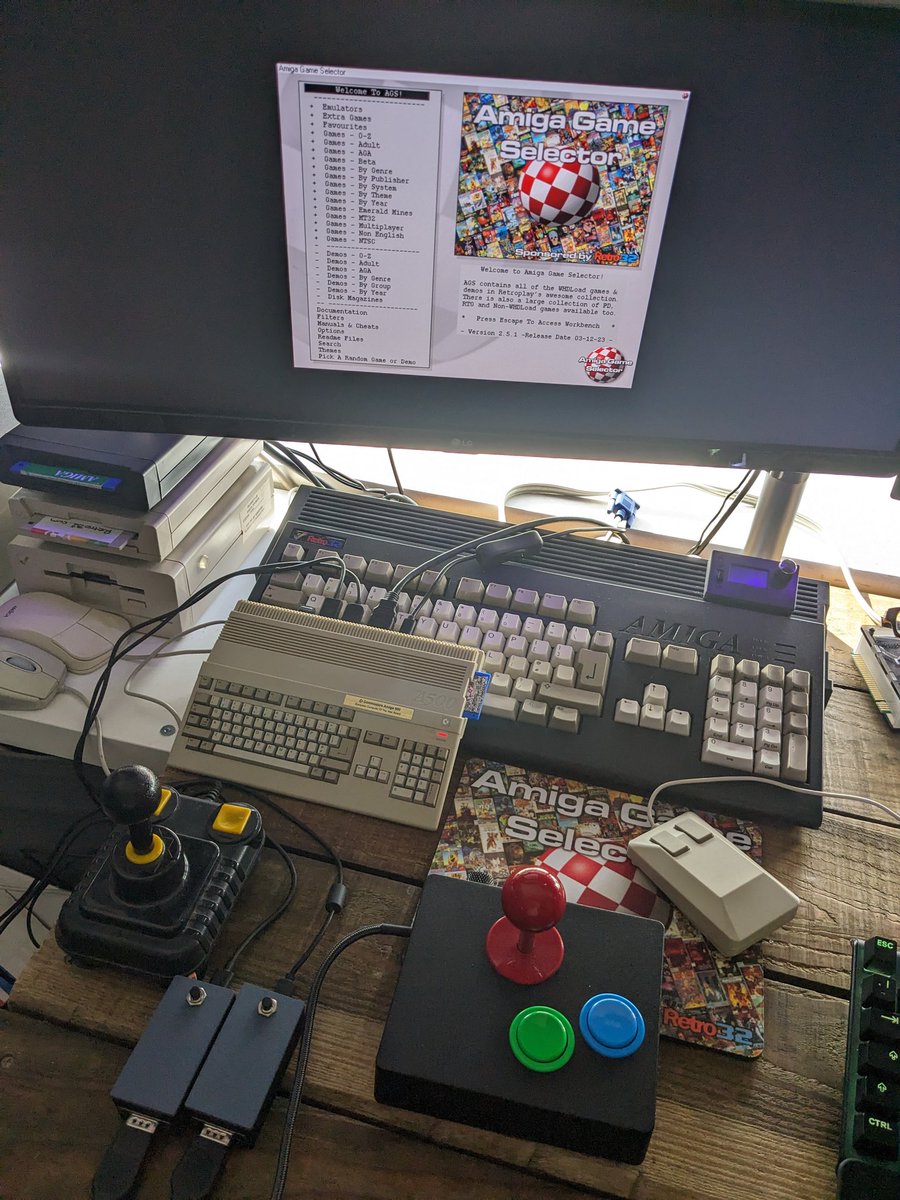 TheRetro32UK's tweet photo. Anyone for some who played SWOS on Amiga joysticks!! This is how it should be done.
The Immortal Joystick is just perfect for the mini @Immortaljoystix
#amiga #amigamini https://t.co/lMKCS05zWv