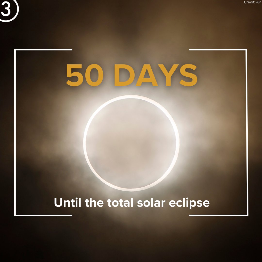 The countdown is ON! We are just 50 days away from the total solar eclipse on April 8 wkyc.com/article/news/w…